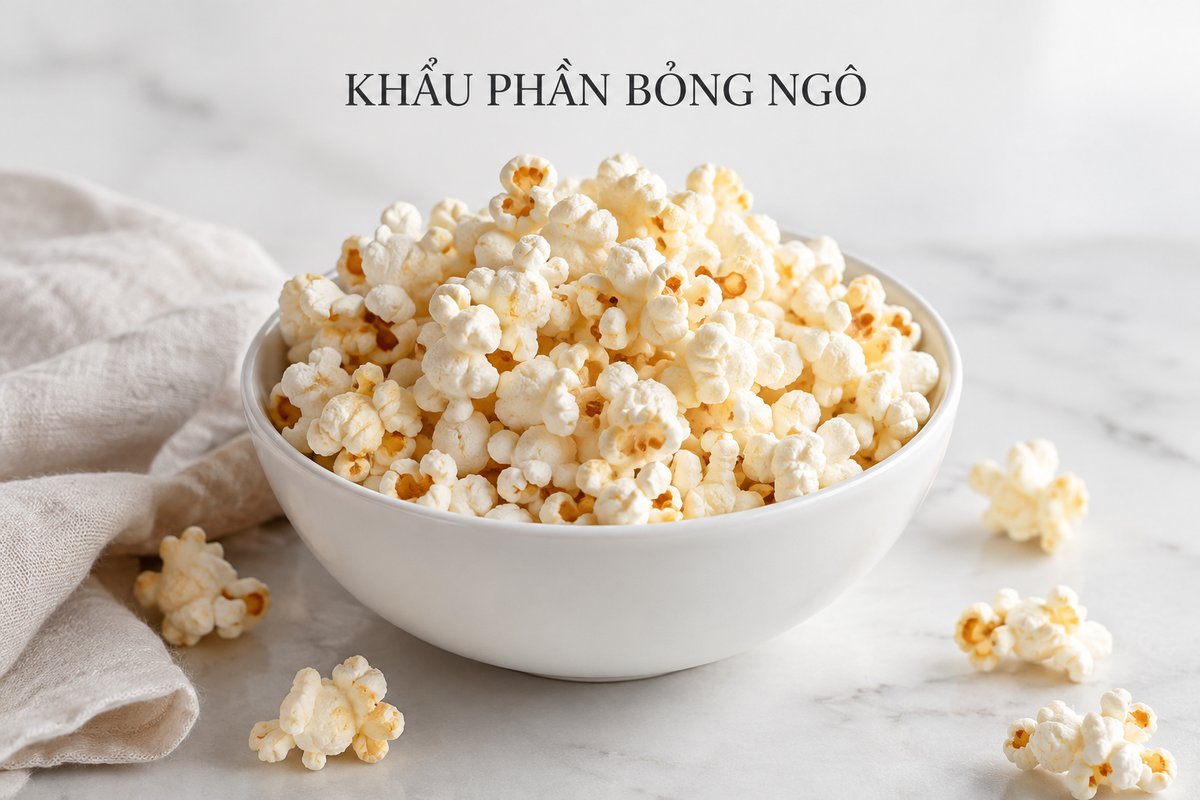 Bỏng ngô nguyên vị chia khẩu phần