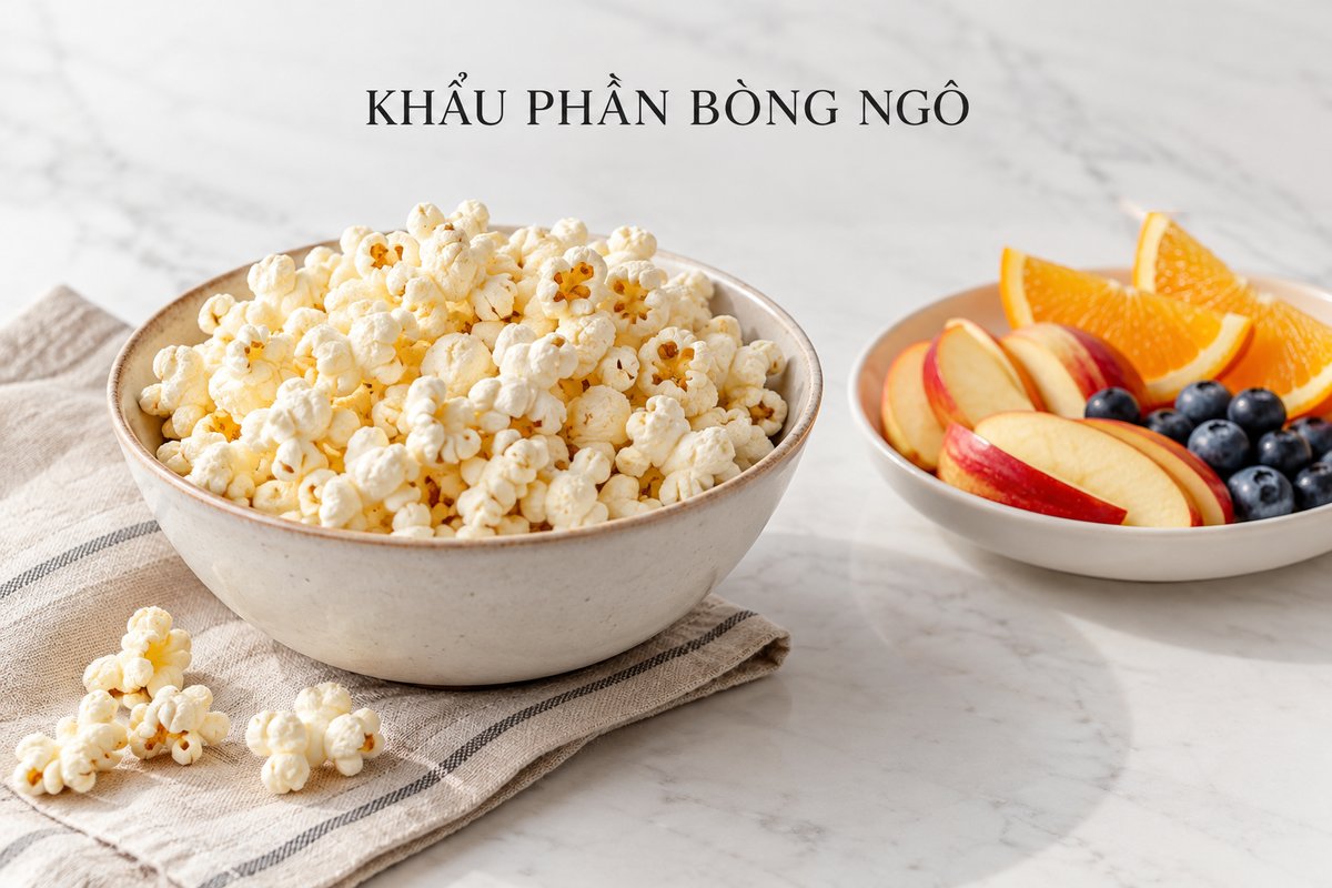 Phần bỏng ngô nhỏ trong bát