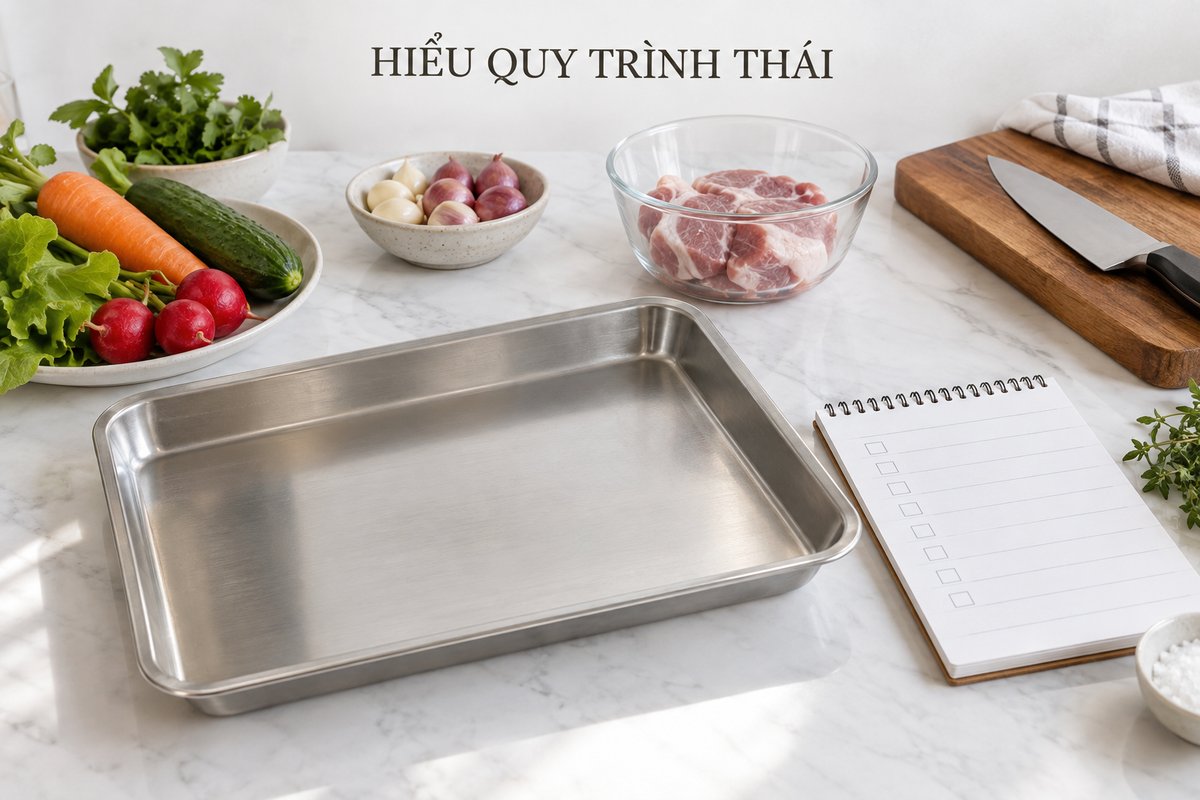 Khay inox và sổ kiểm tra
